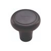 Heritage Brass Cabinet Knob Round Edge Design 32mm Matt Black finish