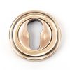 Polished Bronze Round Euro Escutcheon (Art Deco)