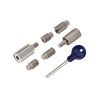 Heritage Brass Sash Window Stop (pair) with key Polished Nickel Finish