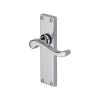 Heritage Brass Door Handle Lever Latch Bedford Design Polished Chrome finish