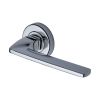 Sorrento Door Handle Lever Latch on Round Rose Diffuse Design Polished Chrome finish