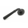 Matt Black Hammered Newbury Lever on Rose Set (Art Deco Rose) - Unsprung