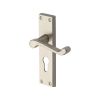 Project Hardware Door Handle for Euro Profile Plate Malvern Design Satin Nickel finish