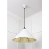 Smooth Brass Hockley Pendant in Flock