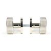 Polished Nickel Brompton Mortice/Rim Knob Set (Beehive)