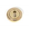 Polished Brass Round Escutcheon (Art Deco)