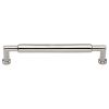 Heritage Brass Cabinet Pull Bauhaus Round Design 254mm CTC Polished Nickel Finish