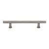 Heritage Brass Cabinet Pull T-Bar Design with 16mm Rose 203mm CTC Satin Nickel Finish