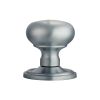 Concealed Fix Mushroom Mortice Knob - Satin Chrome