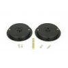 Matt Black 75mm Art Deco Round Pull - Privacy Set