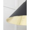 Smooth Brass Hockley Pendant in Elan Black