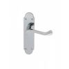 Oakley Lever On Latch Backplate - Polished Chrome