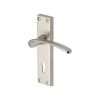 Heritage Brass Door Handle Lever Lock Sophia Design Satin Nickel finish