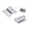 Polished Chrome 4" x 2" x 4"  Parliament Hinge (pair) ss