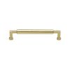 Heritage Brass Cabinet Pull Bauhaus Round Design 101mm CTC Polished Brass Finish