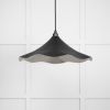 Smooth Nickel Flora Pendant in Elan Black