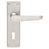 Victorian Lever On Lock Backplate - Satin Chrome