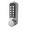 Borg BL1506 SC ECP - Mini Easicode Pro Vertical Cabinet Lock - Knurled Knob, Inside Cam Turn Mechanism, Satin Chrome Finish