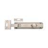 Heritage Brass Door Bolt Necked Flat 6" Satin Nickel finish