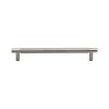 Heritage Brass Cabinet Pull Partial Knurl Design 160mm CTC Satin Nickel finish