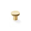 Alexander & Wilks - Hanover Knurled Circular Cupboard Knob - Satin Brass - 30mm