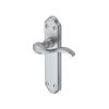 Heritage Brass Door Handle Lever Latch Verona Small Design Satin Chrome finish