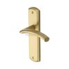 Heritage Brass Door Handle Lever Latch Centaur Design Satin Brass finish