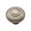 Heritage Brass Cabinet Knob Round Bead Design 32mm Satin Nickel finish