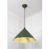 Hammered Brass Hockley Pendant in Heath