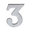 Heritage Brass Numeral 3 Self Adhesive 51mm (2") Polished Chrome finish