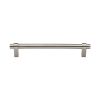 Heritage Brass Cabinet Pull Industrial Design 160mm CTC Satin Nickel Finish