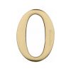 Heritage Brass Numeral 0 Self Adhesive 51mm (2") Satin Brass finish