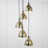 Hammered Brass Brindley Cluster Pendant