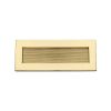 Heritage Brass Reeded Letterplate 10" x 4" Polished Brass finishUK Registered Design Number 6202495