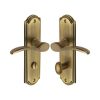 Heritage Brass Door Handle for Bathroom Howard Design Antique Brass finish