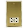 Eurolite Stainless Steel Shaver Socket Satin Brass