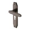 Heritage Brass Door Handle Euro Profile Astoria Design Matt Bronze finish