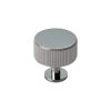 Lines Radio Knob  - Polished Chrome