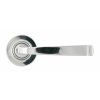 Polished Chrome Avon Round Lever on Rose Set (Plain) - Unsprung