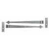 Pewter 35" Hook & Band Hinge - Cranked (pair)