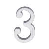 Heritage Brass Numeral 3 Concealed Fix 76mm (3") Satin Chrome finish