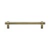 Heritage Brass Cabinet Pull Industrial Design 160mm CTC Antique Brass Finish