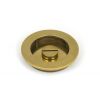 Aged Brass 75mm Art Deco Round Pull - Privacy Set