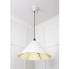 Smooth Brass Hockley Pendant in Flock