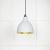 Smooth Brass Brindley Pendant in Flock