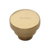 Heritage Brass Cabinet Knob Round Stepped Design 32mm Polished Brass finish