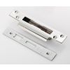 Forend Strike & Fixing Pack To Suit Bs8621 Cylinder Sashlock-Bright Stainless Steel-Square Forend - Bright Stainless Steel