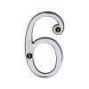 Heritage Brass Numeral 6 Face Fix 76mm (3") Polished Chrome finish