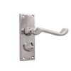 Victorian Scroll Privacy Lever Handle 115mm Polished Chrome