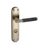 Connaught Knurled Lever on Backplate Privacy Matt Antique